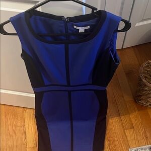 New York & Company Blue and Black Mini Dress